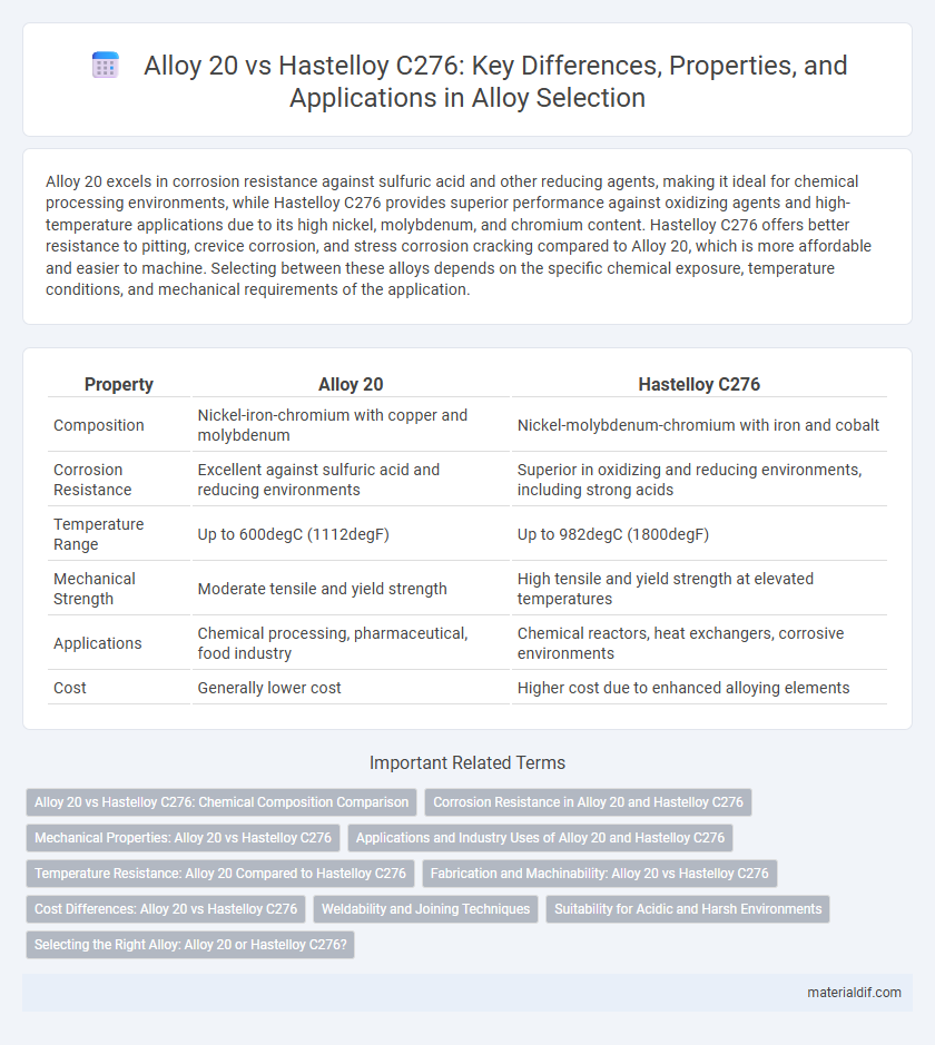 Alloy 20 vs Hastelloy C276: Key Differences, Properties, and Applications in Alloy Selection