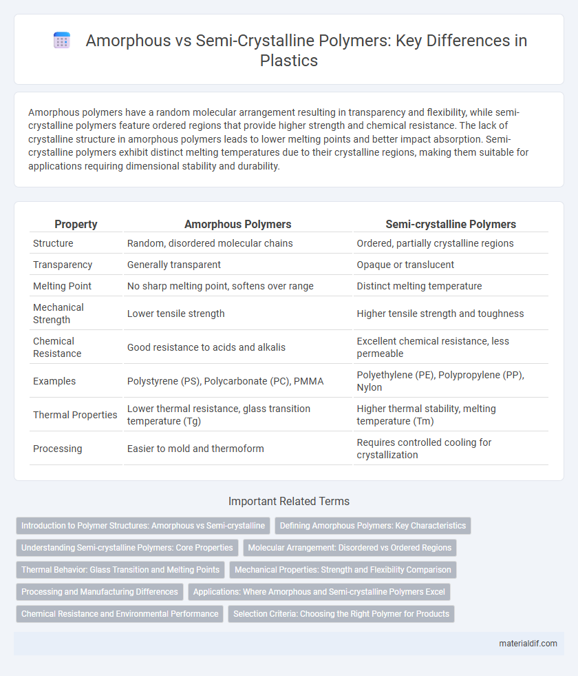 Amorphous vs Semi-Crystalline Polymers: Key Differences in Plastics
