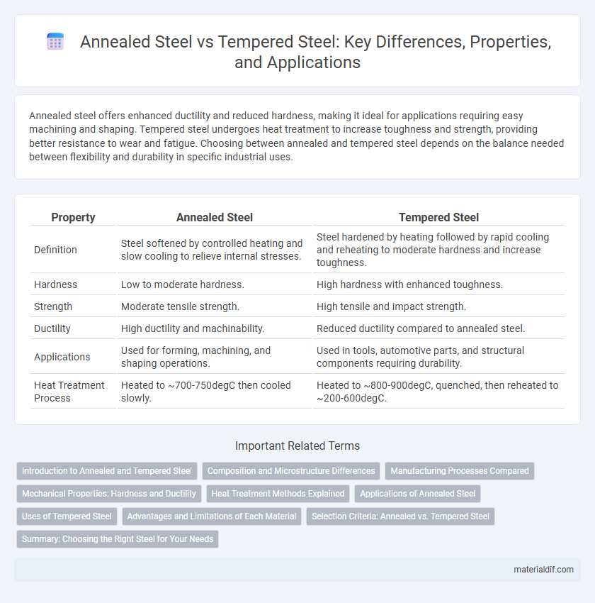 Annealed Steel vs Tempered Steel: Key Differences, Properties, and Applications