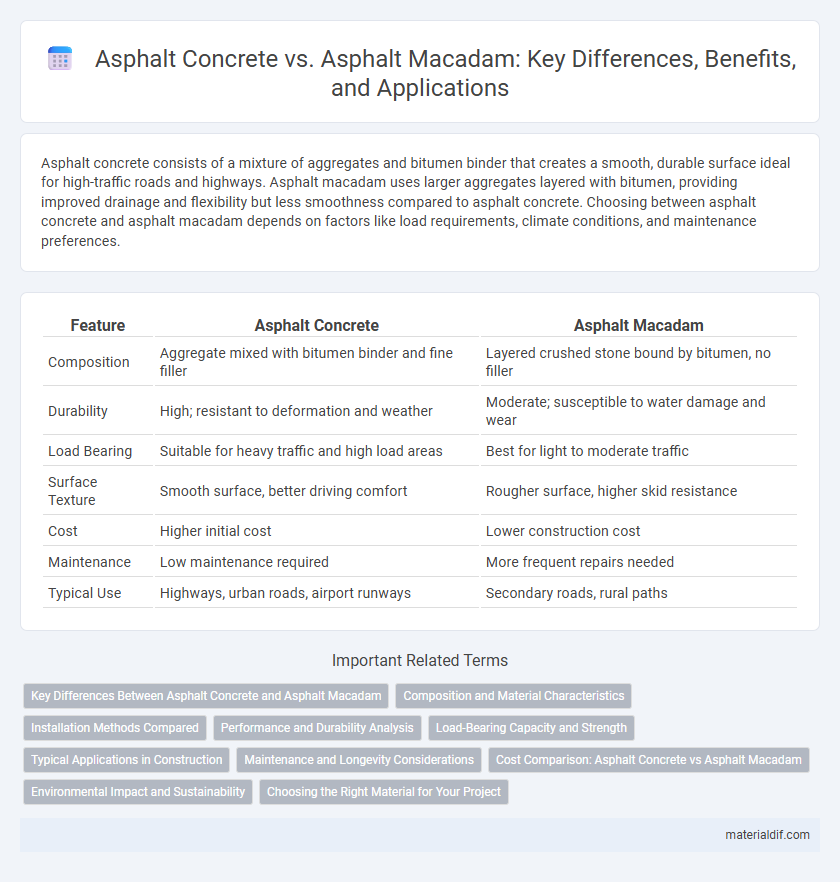 Asphalt Concrete vs. Asphalt Macadam: Key Differences, Benefits, and Applications