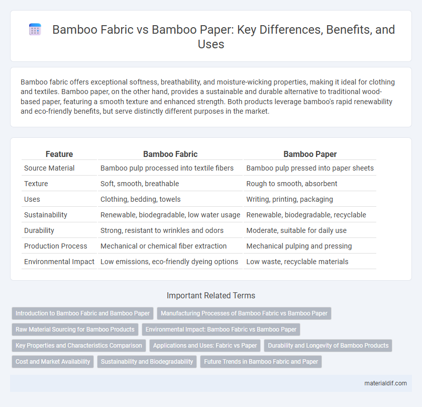 Bamboo Fabric vs Bamboo Paper: Key Differences, Benefits, and Uses