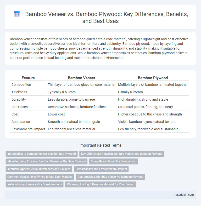 Bamboo Veneer vs. Bamboo Plywood: Key Differences, Benefits, and Best Uses
