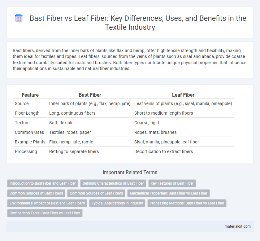 Bast Fiber vs Leaf Fiber: Key Differences, Uses, and Benefits in the Textile Industry