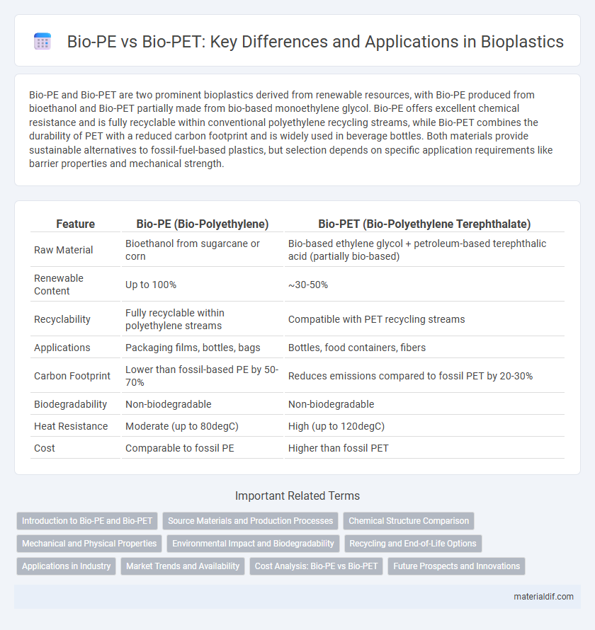 Bio-PE vs Bio-PET: Key Differences and Applications in Bioplastics