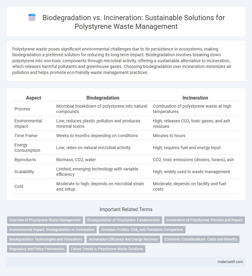 Biodegradation vs. Incineration: Sustainable Solutions for Polystyrene Waste Management