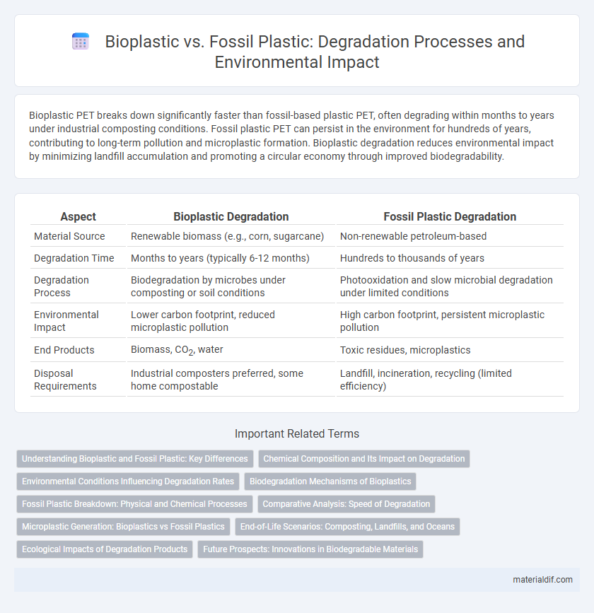 Bioplastic vs. Fossil Plastic: Degradation Processes and Environmental Impact