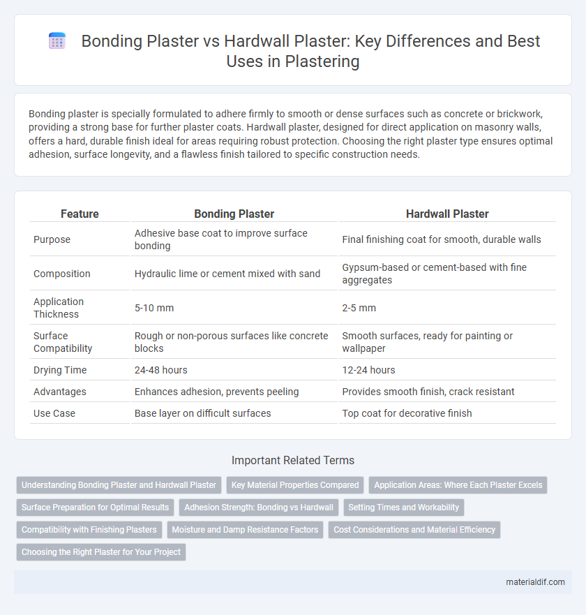 Bonding Plaster vs Hardwall Plaster: Key Differences and Best Uses in Plastering