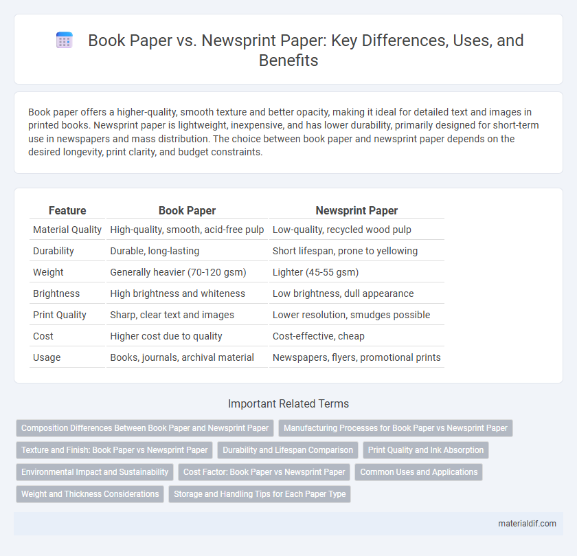 Book Paper vs. Newsprint Paper: Key Differences, Uses, and Benefits