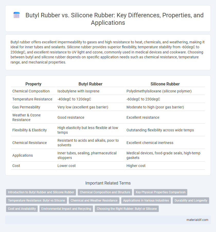 Butyl Rubber vs. Silicone Rubber: Key Differences, Properties, and Applications