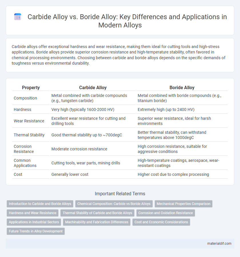 Carbide Alloy vs. Boride Alloy: Key Differences and Applications in Modern Alloys