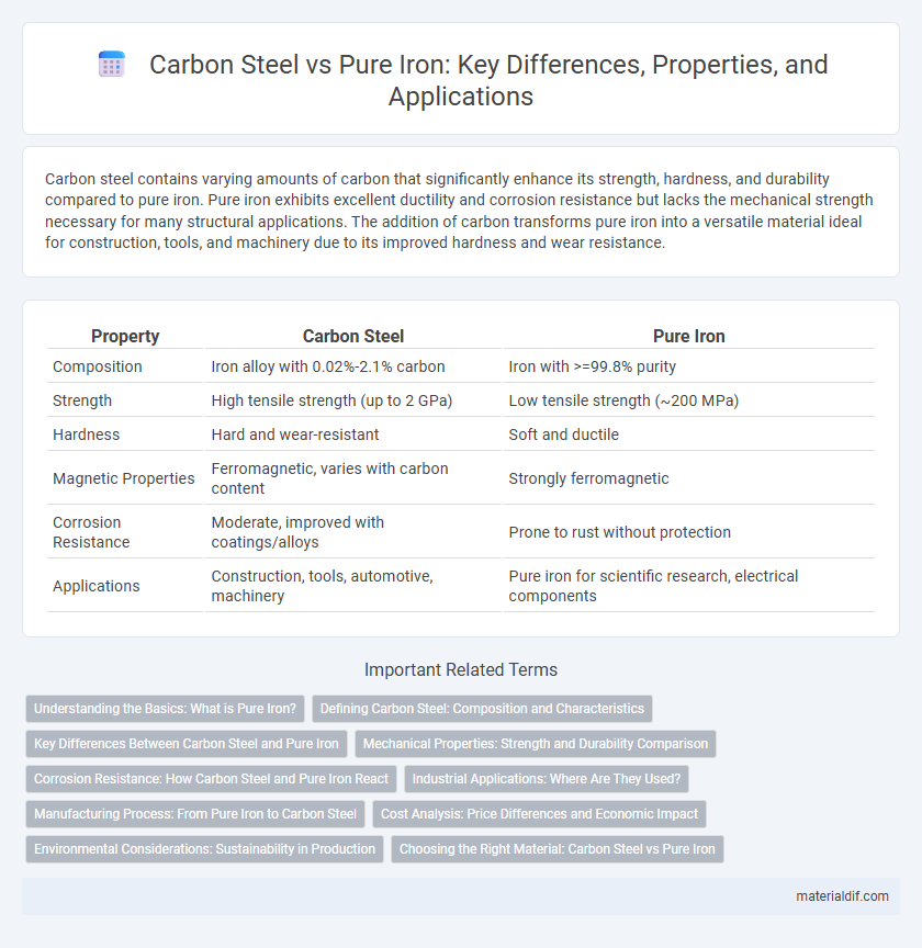 Carbon Steel vs Pure Iron: Key Differences, Properties, and Applications