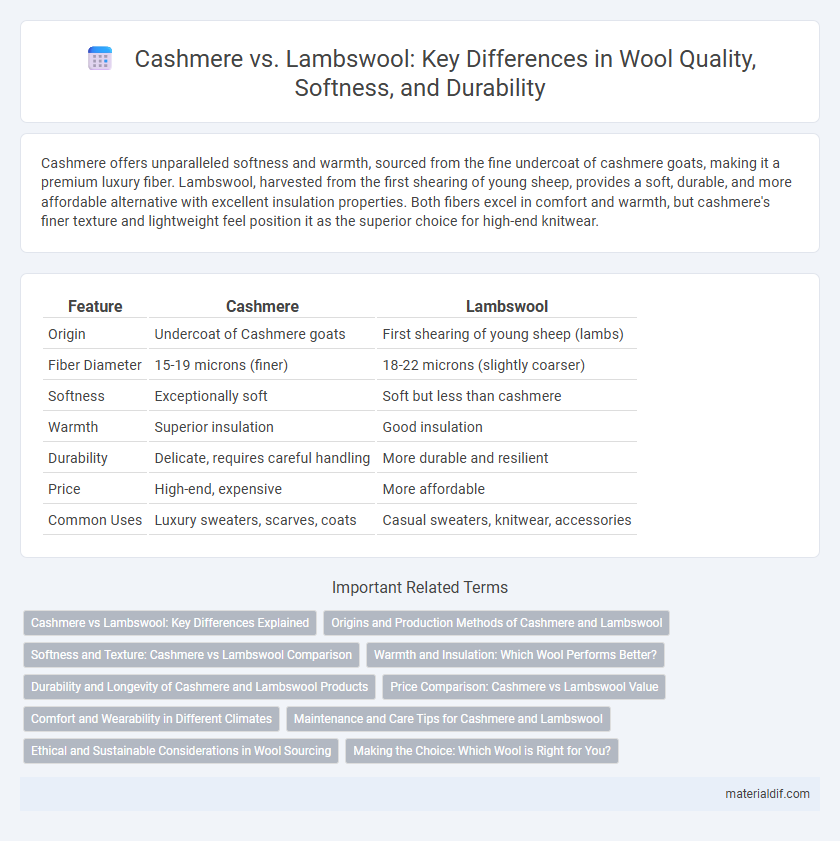 Cashmere vs. Lambswool: Key Differences in Wool Quality, Softness, and Durability