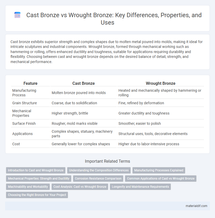 Cast Bronze vs Wrought Bronze: Key Differences, Properties, and Uses