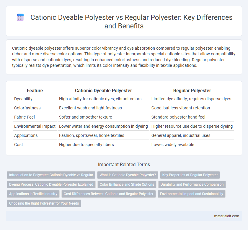Cationic Dyeable Polyester vs Regular Polyester: Key Differences and Benefits
