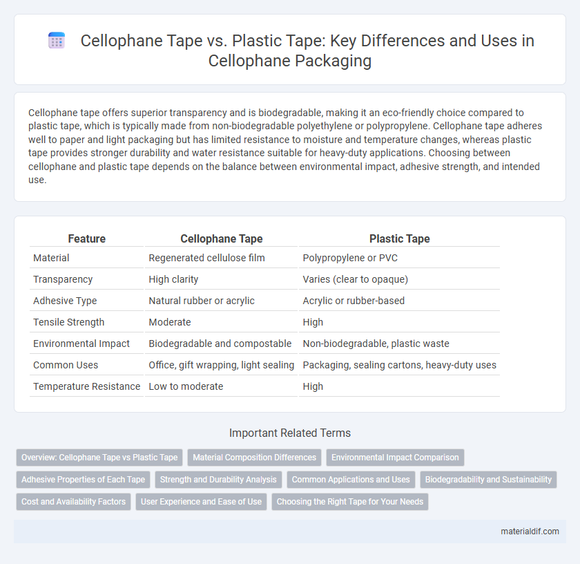 Cellophane Tape vs. Plastic Tape: Key Differences and Uses in Cellophane Packaging