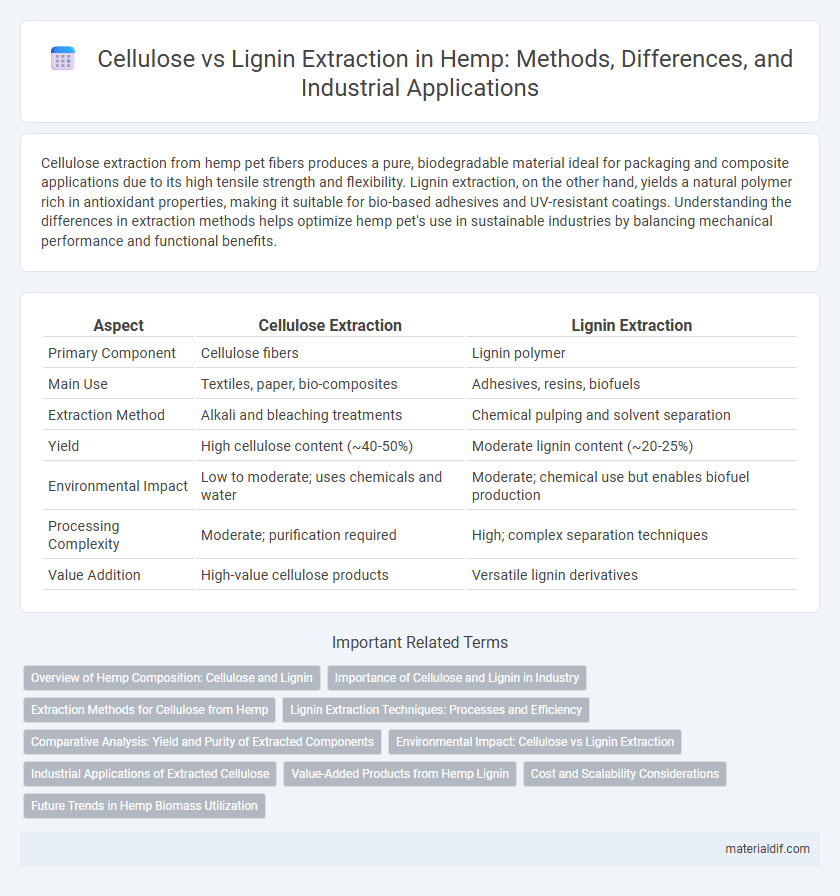 Cellulose vs Lignin Extraction in Hemp: Methods, Differences, and Industrial Applications