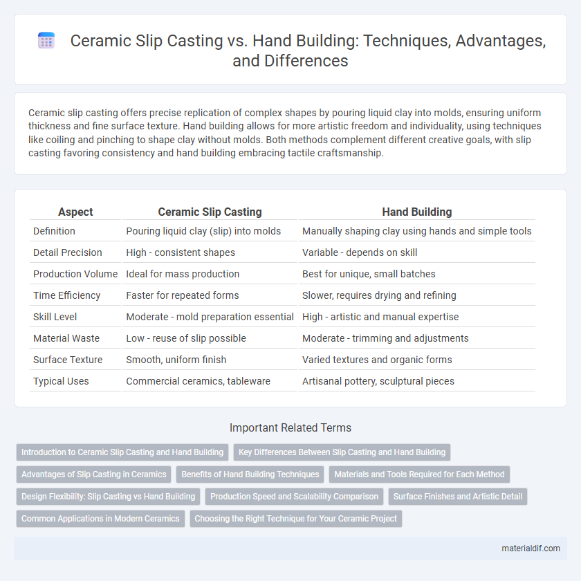 Ceramic Slip Casting vs. Hand Building: Techniques, Advantages, and Differences