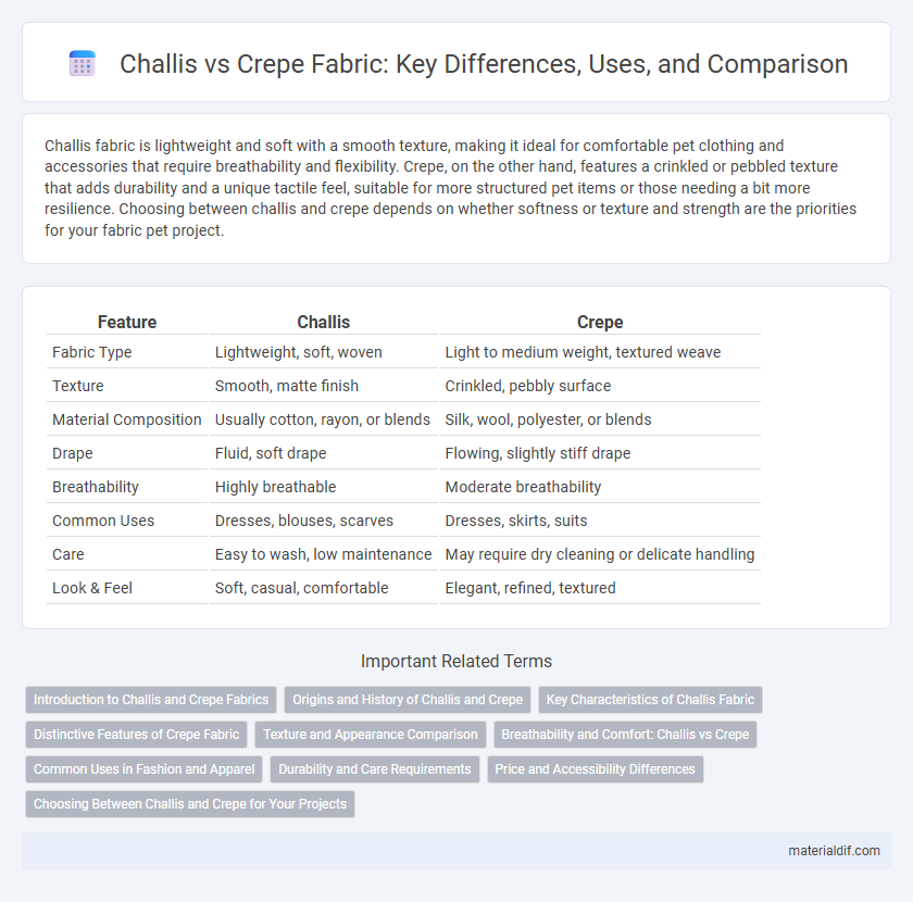 Challis vs Crepe Fabric: Key Differences, Uses, and Comparison