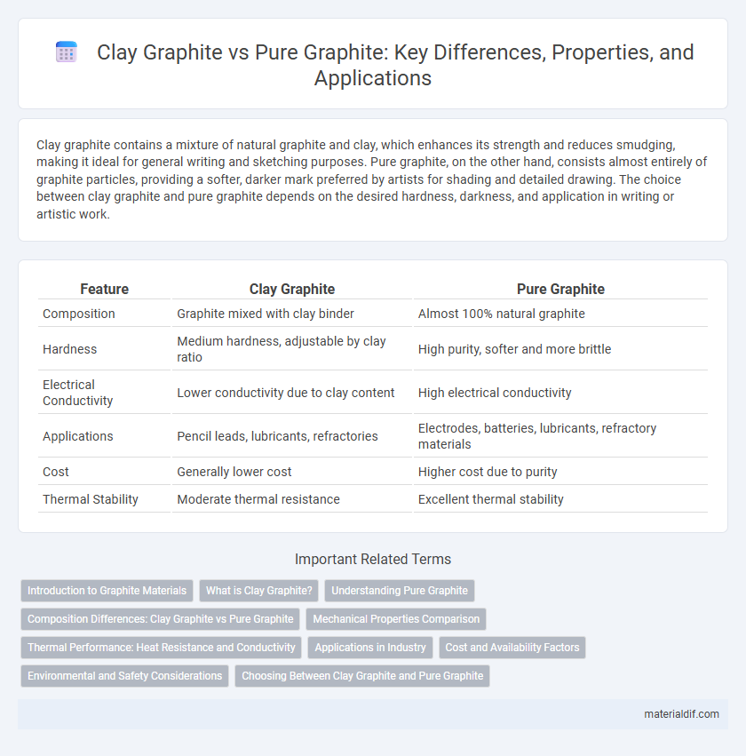 Clay Graphite vs Pure Graphite: Key Differences, Properties, and Applications