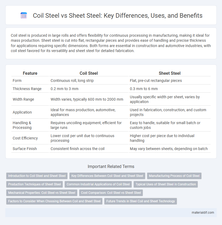Coil Steel vs Sheet Steel: Key Differences, Uses, and Benefits