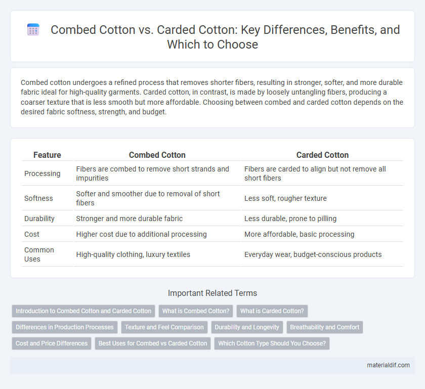 Combed Cotton vs. Carded Cotton: Key Differences, Benefits, and Which to Choose