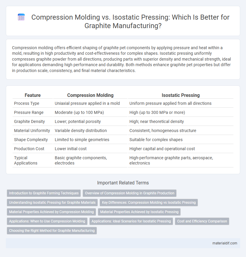 Compression Molding vs. Isostatic Pressing: Which Is Better for Graphite Manufacturing?