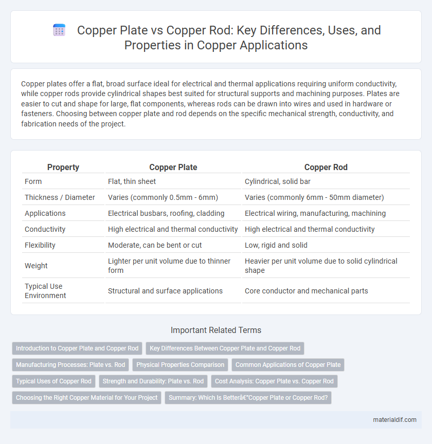 Copper Plate vs Copper Rod: Key Differences, Uses, and Properties in Copper Applications