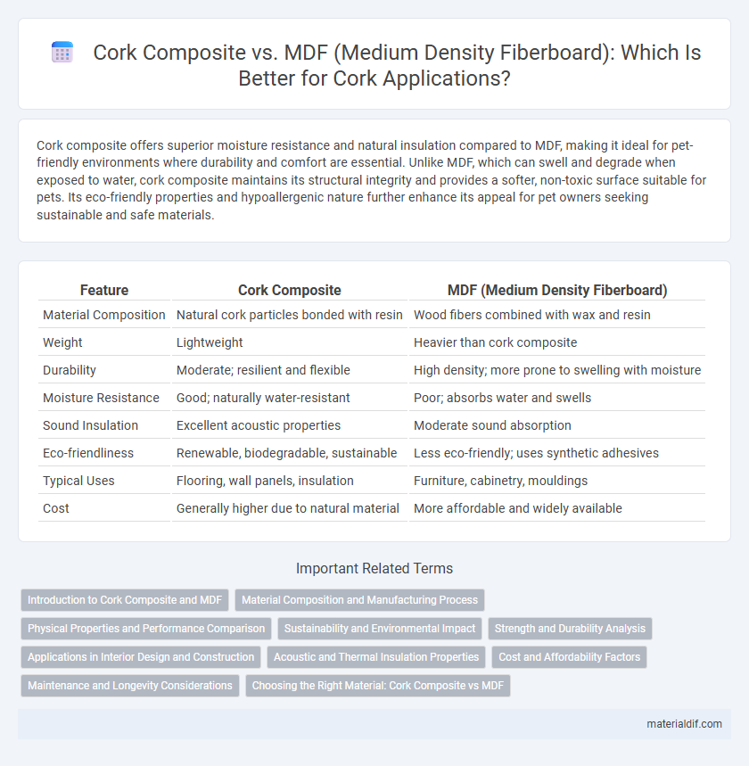 Cork Composite vs. MDF (Medium Density Fiberboard): Which Is Better for Cork Applications?
