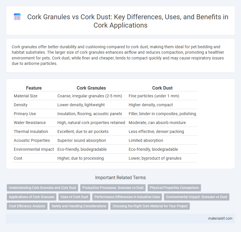 Cork Granules vs Cork Dust: Key Differences, Uses, and Benefits in Cork Applications