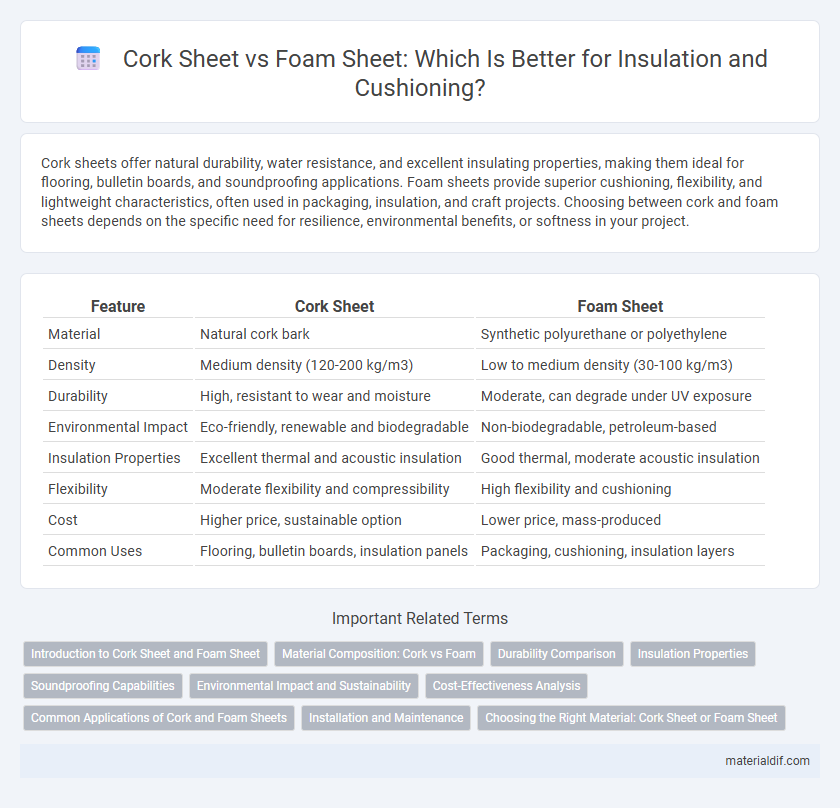 Cork Sheet vs Foam Sheet: Which Is Better for Insulation and Cushioning?