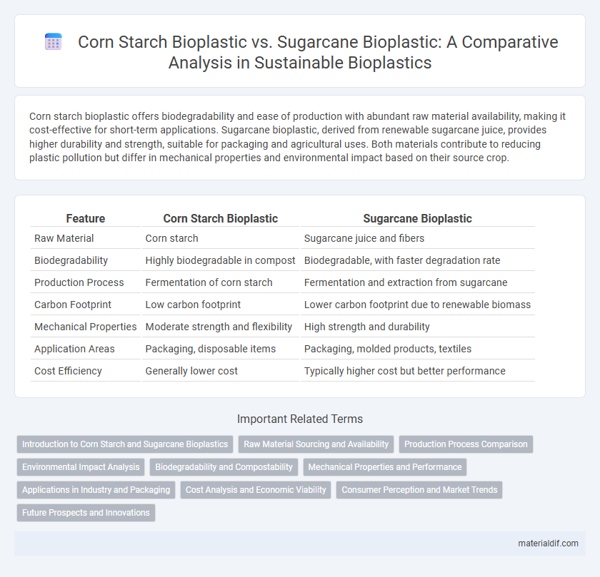 Corn Starch Bioplastic vs. Sugarcane Bioplastic: A Comparative Analysis in Sustainable Bioplastics