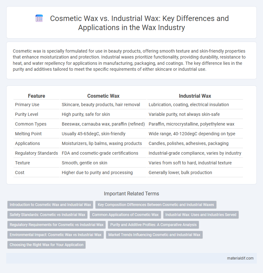 Cosmetic Wax vs. Industrial Wax: Key Differences and Applications in the Wax Industry