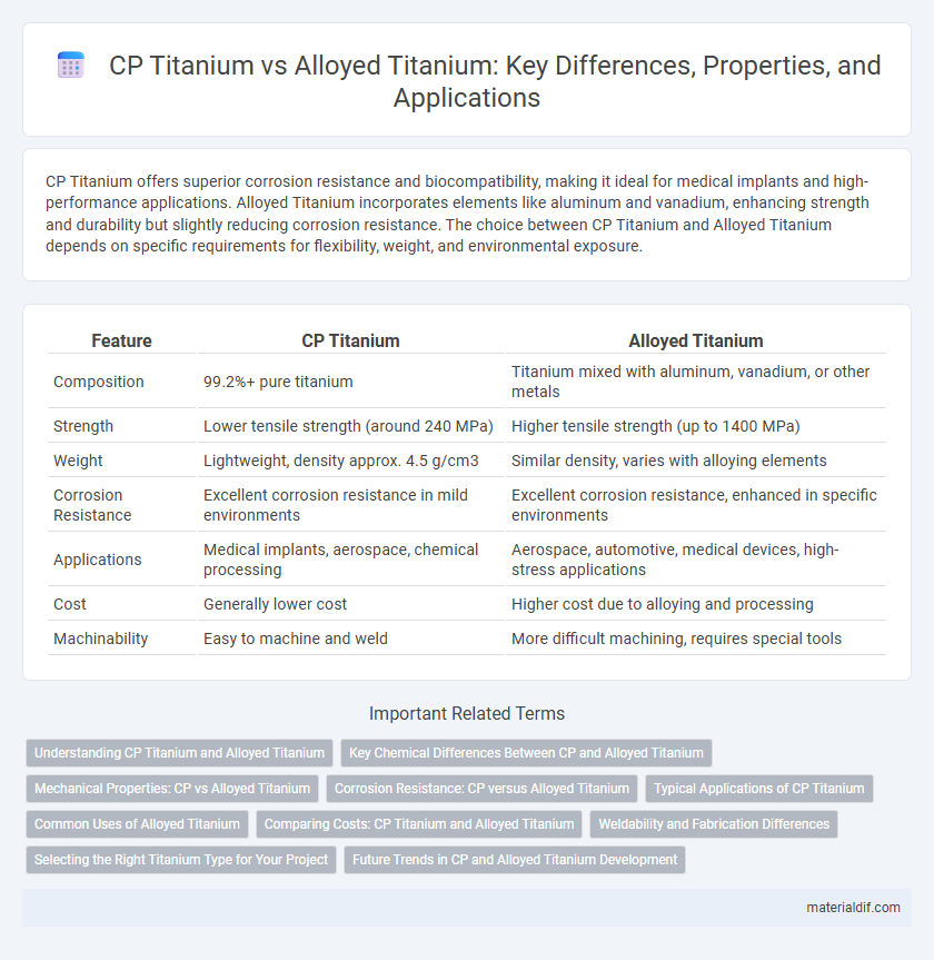 CP Titanium vs Alloyed Titanium: Key Differences, Properties, and Applications
