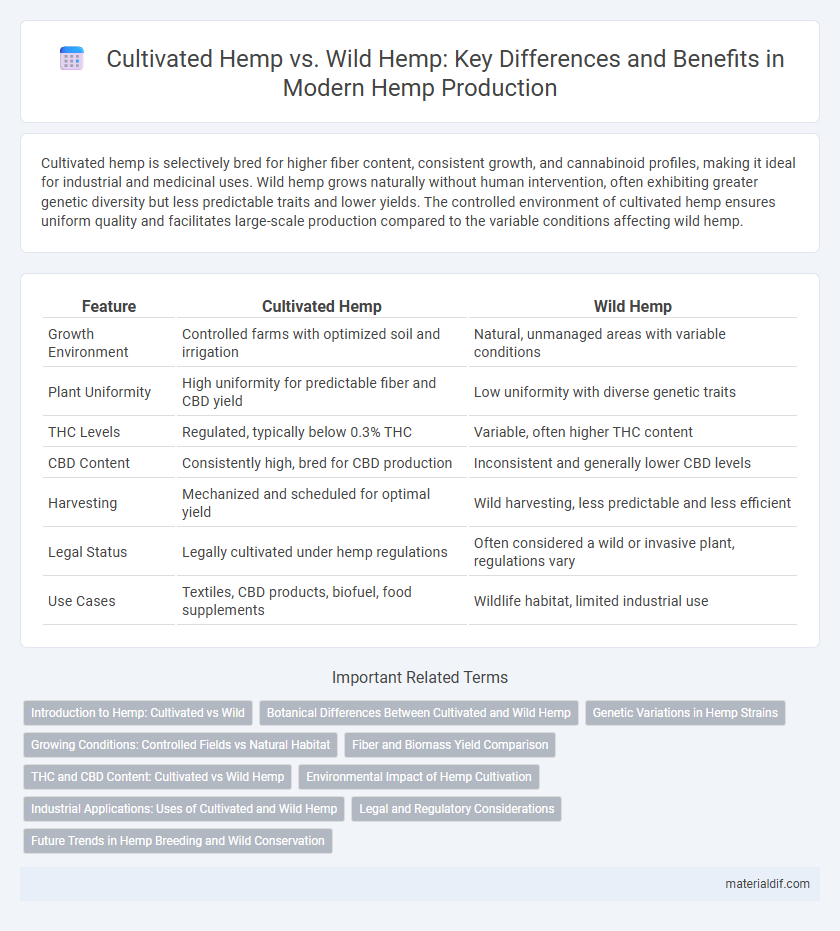 Cultivated Hemp vs. Wild Hemp: Key Differences and Benefits in Modern Hemp Production