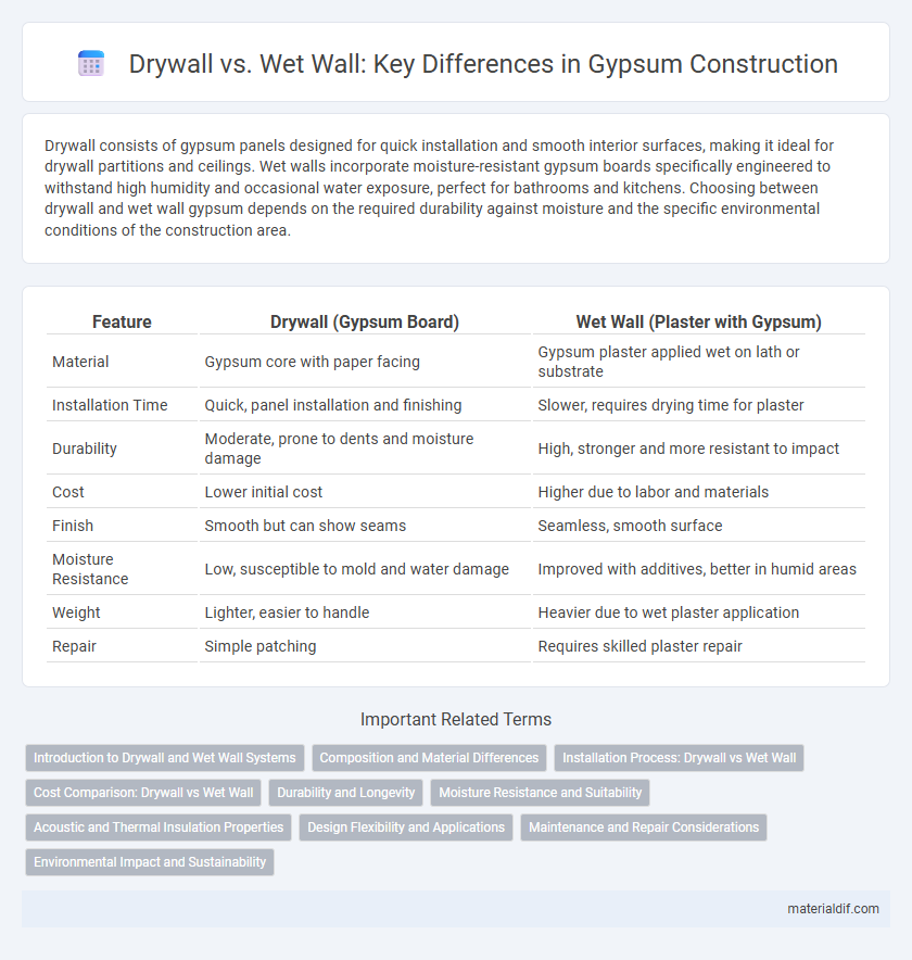 Drywall vs. Wet Wall: Key Differences in Gypsum Construction