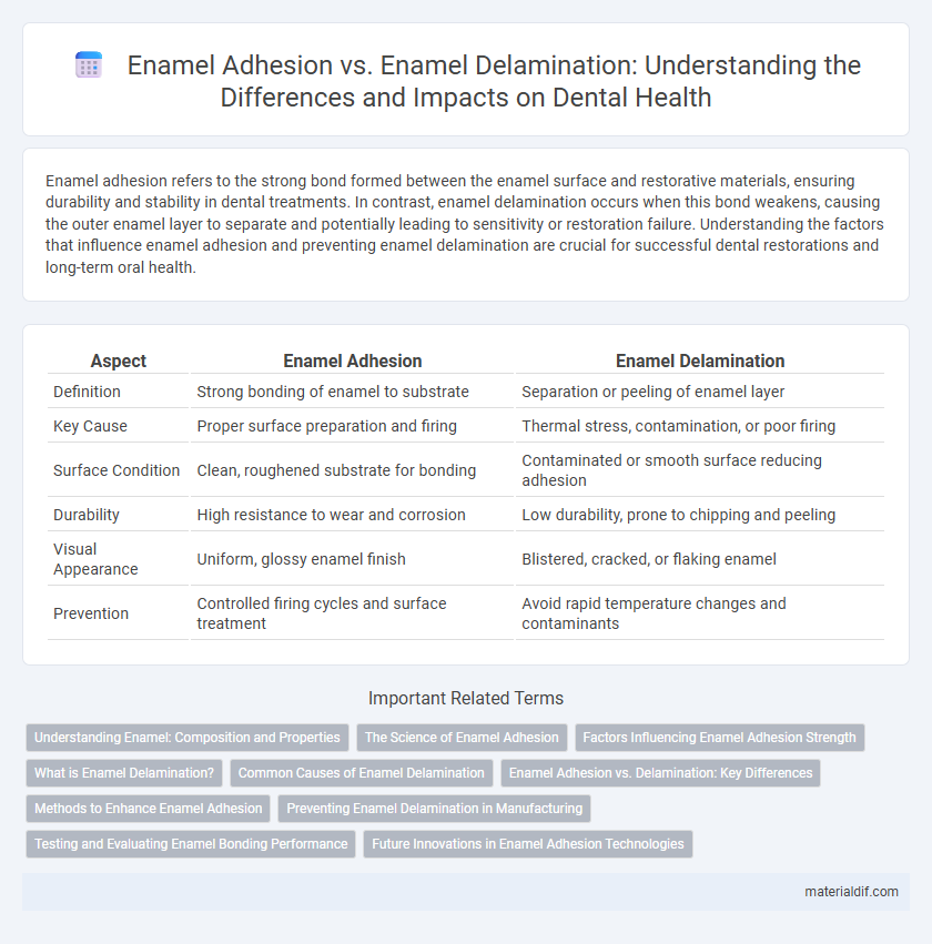 Enamel Adhesion vs. Enamel Delamination: Understanding the Differences and Impacts on Dental Health