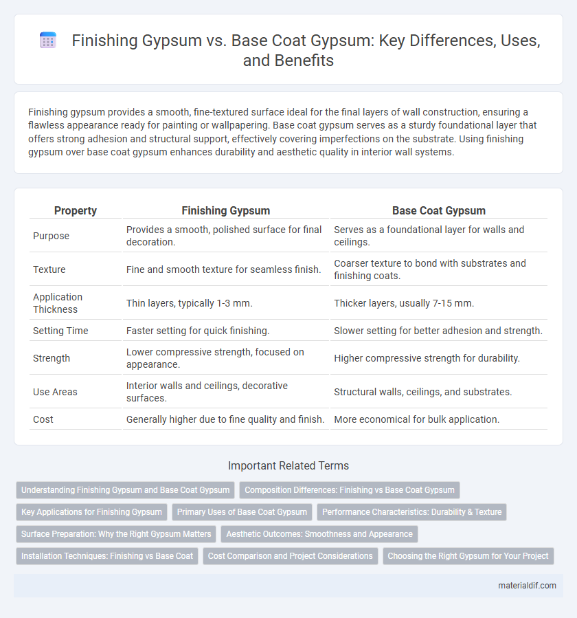 Finishing Gypsum vs. Base Coat Gypsum: Key Differences, Uses, and Benefits