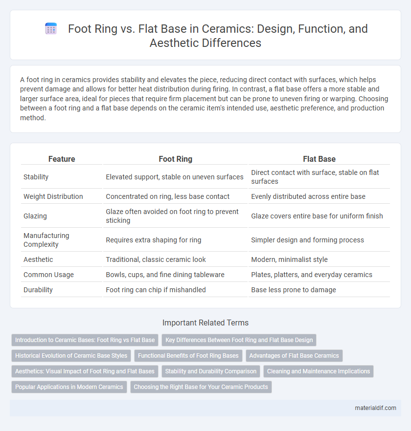 Foot Ring vs. Flat Base in Ceramics: Design, Function, and Aesthetic Differences