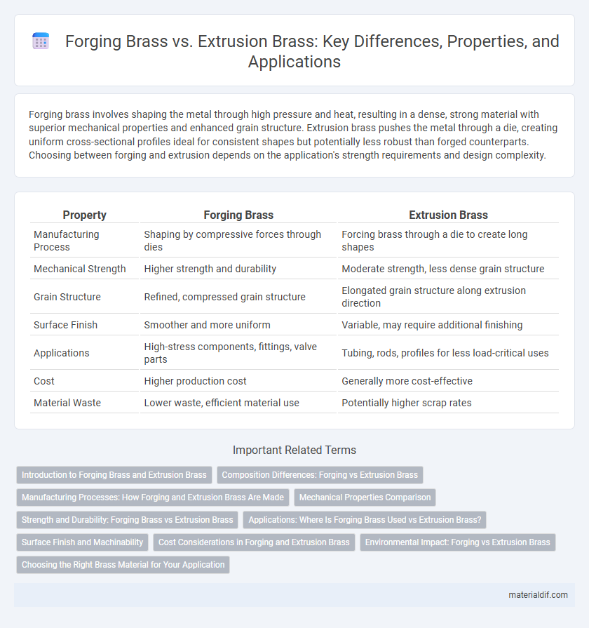 Forging Brass vs. Extrusion Brass: Key Differences, Properties, and Applications