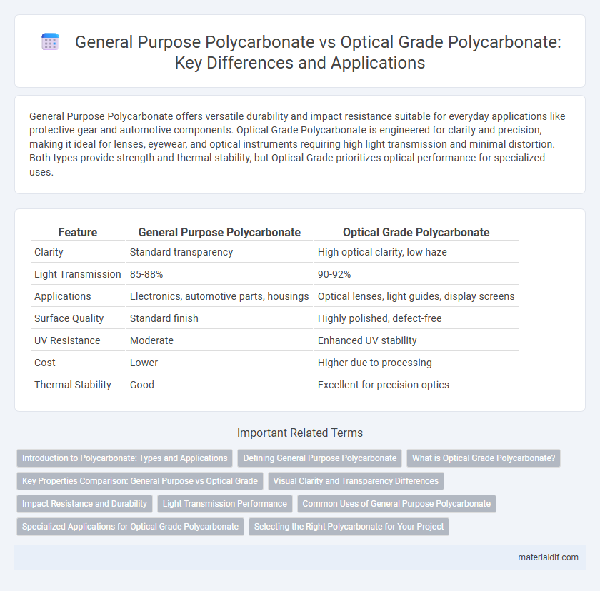 General Purpose Polycarbonate vs Optical Grade Polycarbonate: Key Differences and Applications
