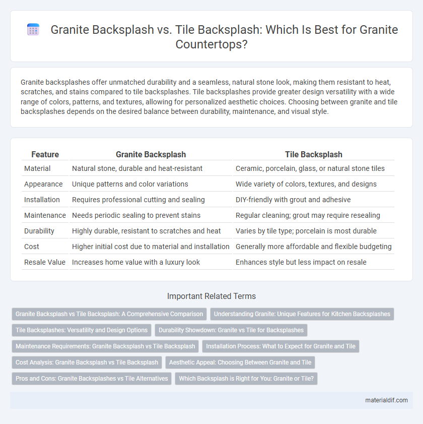 Granite Backsplash vs. Tile Backsplash: Which Is Best for Granite Countertops?