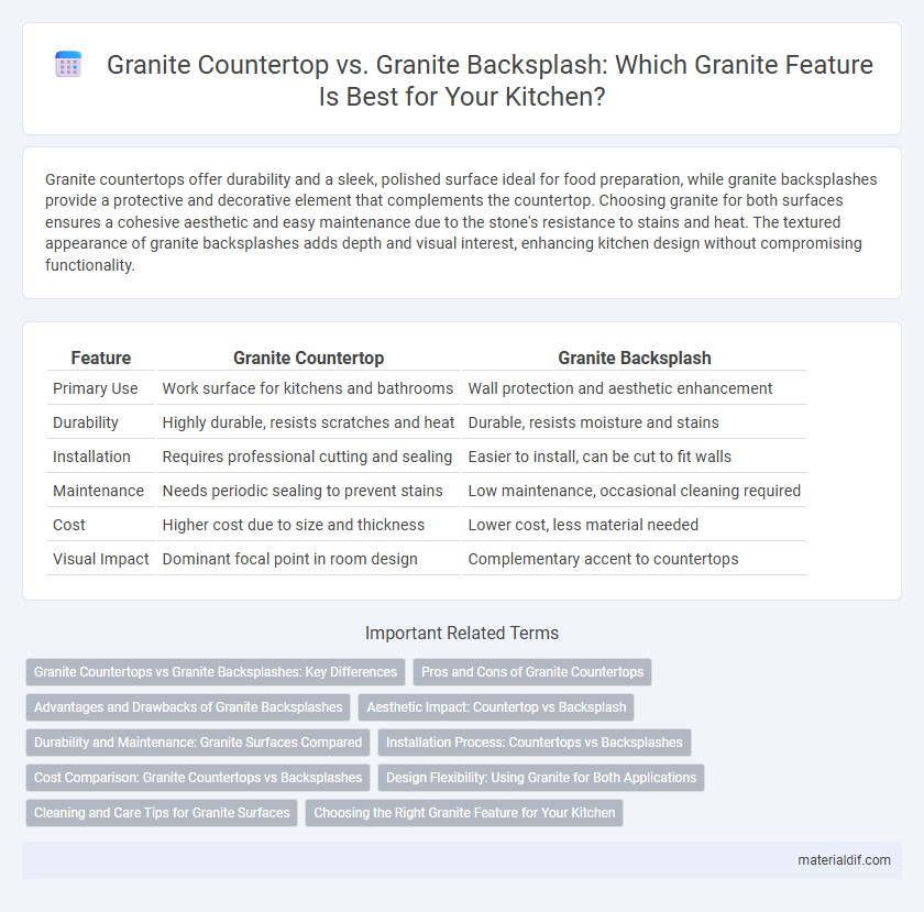 Granite Countertop vs. Granite Backsplash: Which Granite Feature Is Best for Your Kitchen?