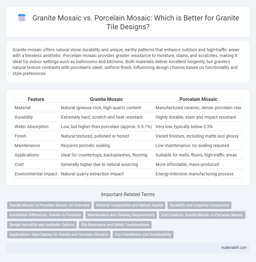 Granite Mosaic vs. Porcelain Mosaic: Which is Better for Granite Tile Designs?