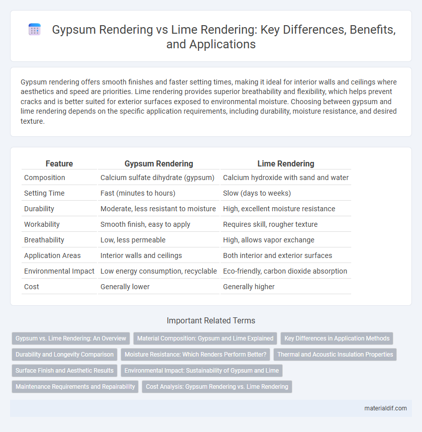 Gypsum Rendering vs Lime Rendering: Key Differences, Benefits, and Applications