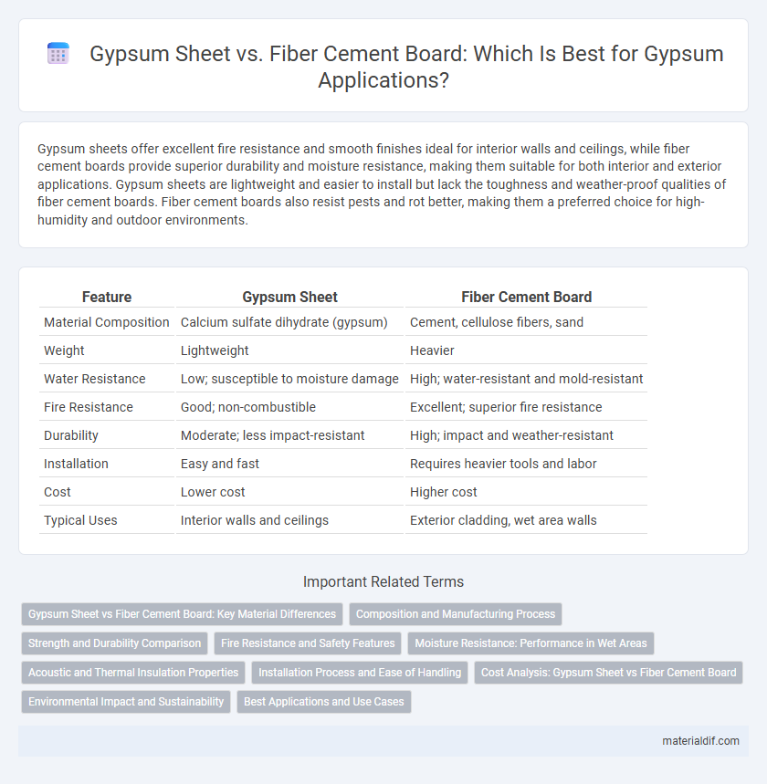 Gypsum Sheet vs. Fiber Cement Board: Which Is Best for Gypsum Applications?