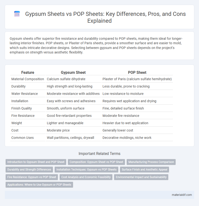 Gypsum Sheets vs POP Sheets: Key Differences, Pros, and Cons Explained