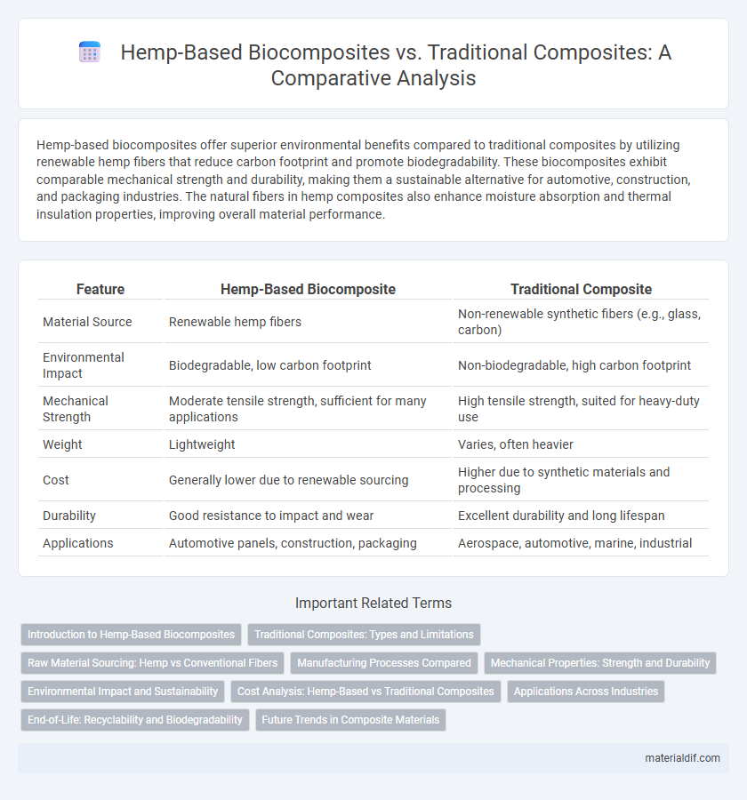 Hemp-Based Biocomposites vs. Traditional Composites: A Comparative Analysis
