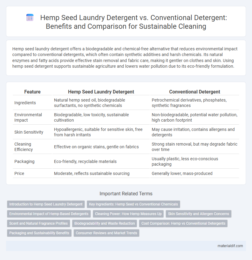 Hemp Seed Laundry Detergent vs. Conventional Detergent: Benefits and Comparison for Sustainable Cleaning