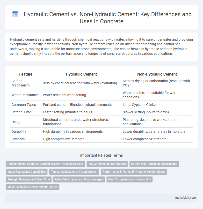 Hydraulic Cement vs. Non-Hydraulic Cement: Key Differences and Uses in Concrete