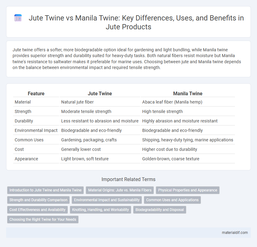 Jute Twine vs Manila Twine: Key Differences, Uses, and Benefits in Jute Products